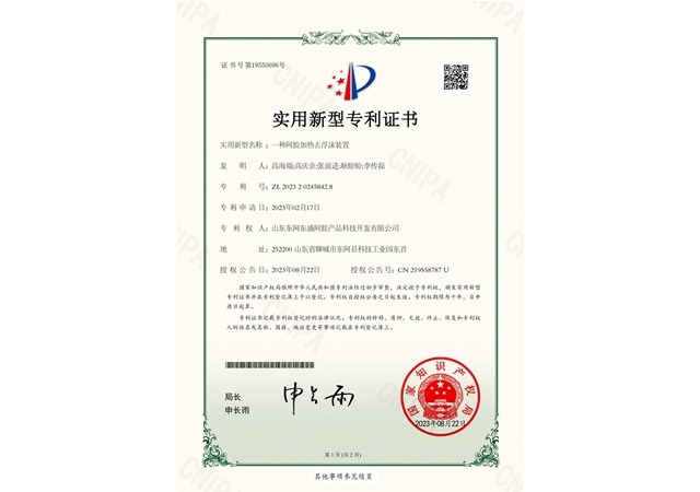 一种阿胶加热去浮沫装置