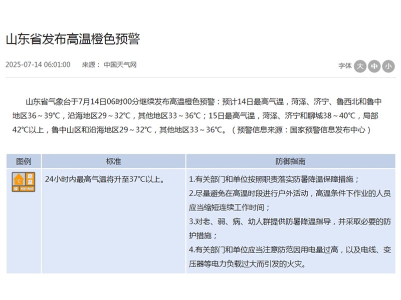 高温橙色预警！这份防暑指南请查收